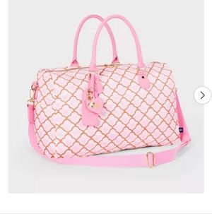 Geo Hearts Softside Duffel Bag Pink - Roller Rabbit x Target Nwt